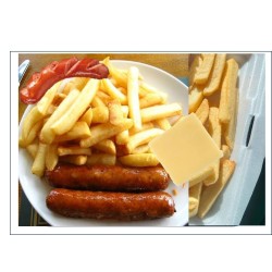 Combo 2 Large chips  2s Russian 4x special garlic 2x vienna